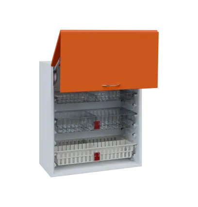 MBHVV - 65D horní skříňka boxová, 2 výklopy, 770x654x440, korpus bílý, výklopy mandarinka